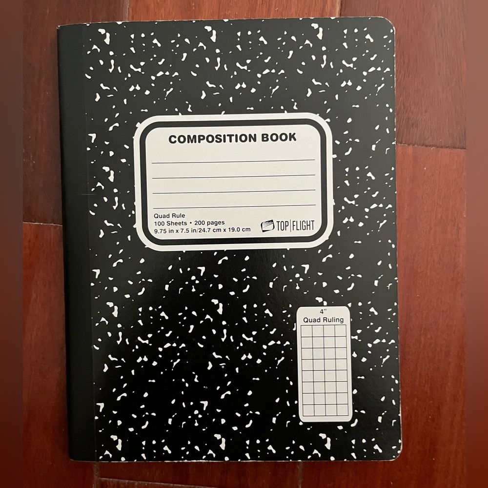 Top Flight Black Composition Book